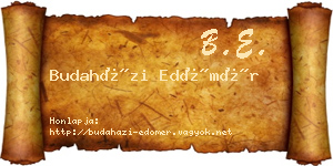 Budaházi Edömér névjegykártya